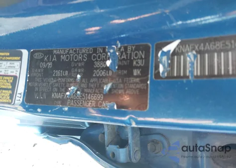 2014 Kia Forte Lx z USA, uszkodzony, nr VIN KNAFX4A68E5146699